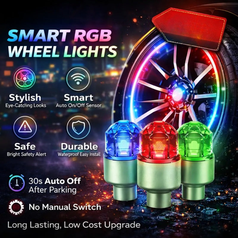 🚗🏳️‍🌈Vibrant Spinning Rim Lights-Make your car stand out.