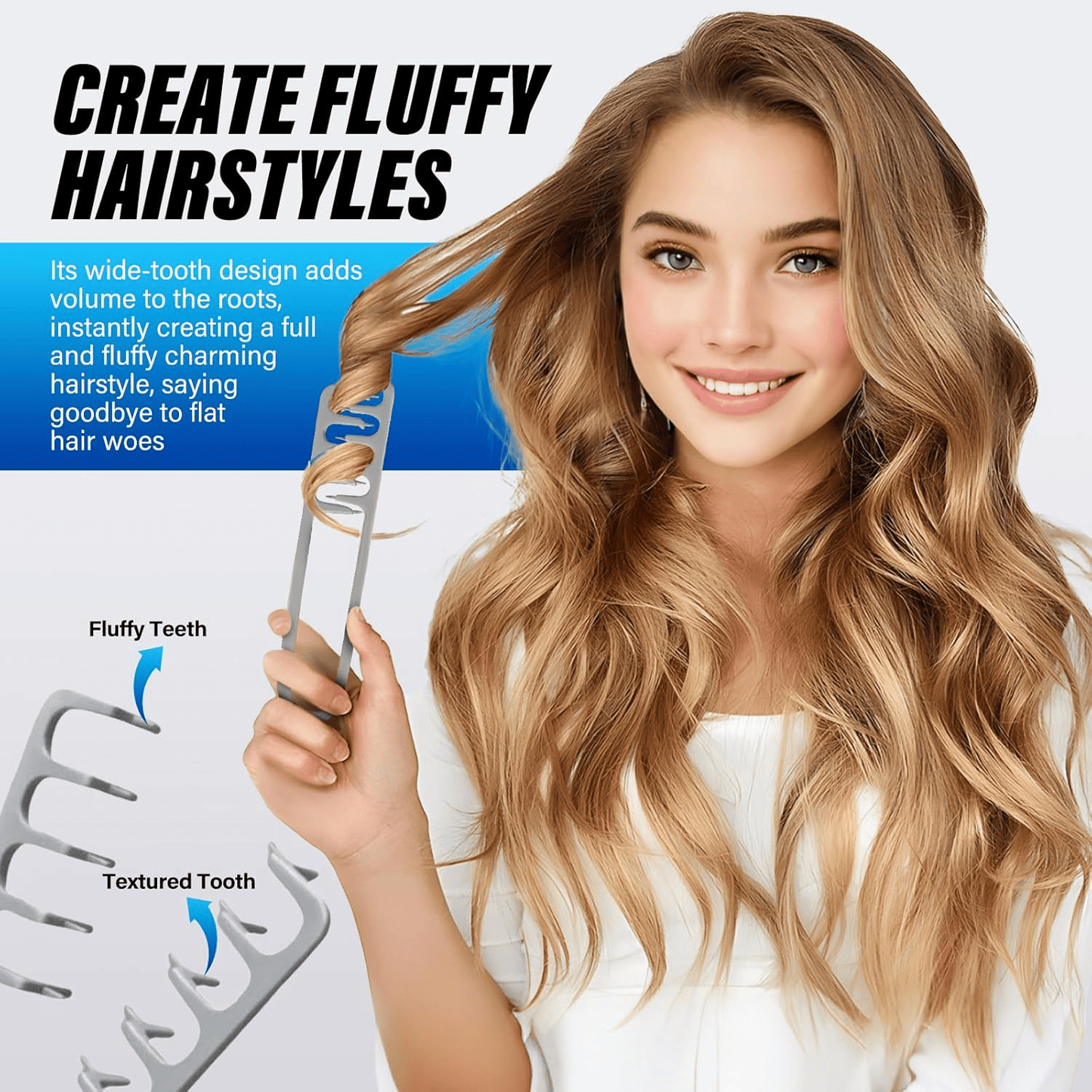 💇2026 Upgrade Volumizing Comb, Wide-Tooth Styling for Men & Women（hot sale🔥）